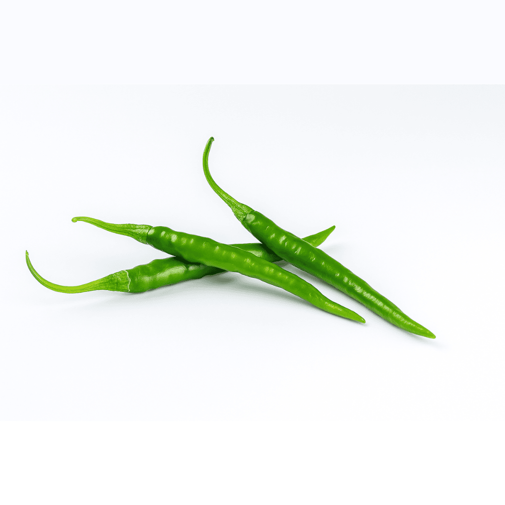 Fresh green chillies – natural and export quality